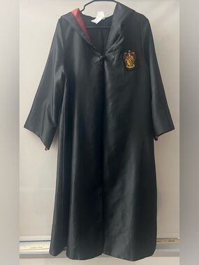 Black Cloak with Thin Red Interior Trim